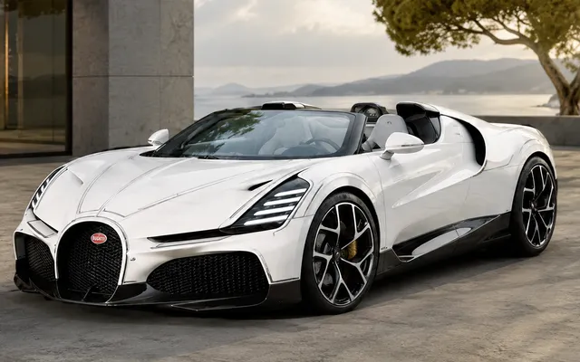 Bugatti W16 Mistral Blanc Éternel: porcelain and the W16 finale