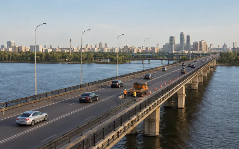 На мосту Патона в Києві тимчасово обмежили рух