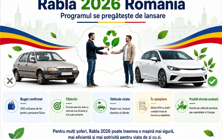 Programul Rabla 2026 — buget, reguli posibile și lansarea ghidului AFM