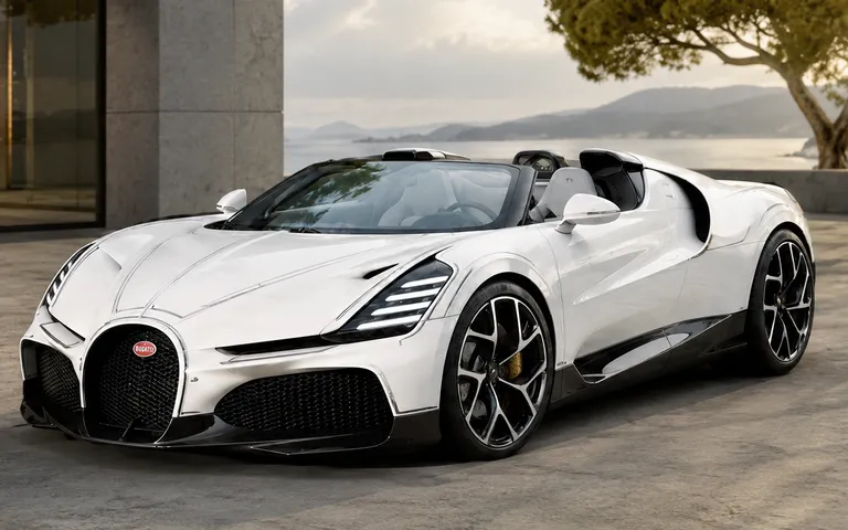 Bugatti W16 Mistral Blanc Éternel: порцеляна і фінал W16 Bugatti W16 Mistral Blanc Éternel: порцеляна і фінал W16